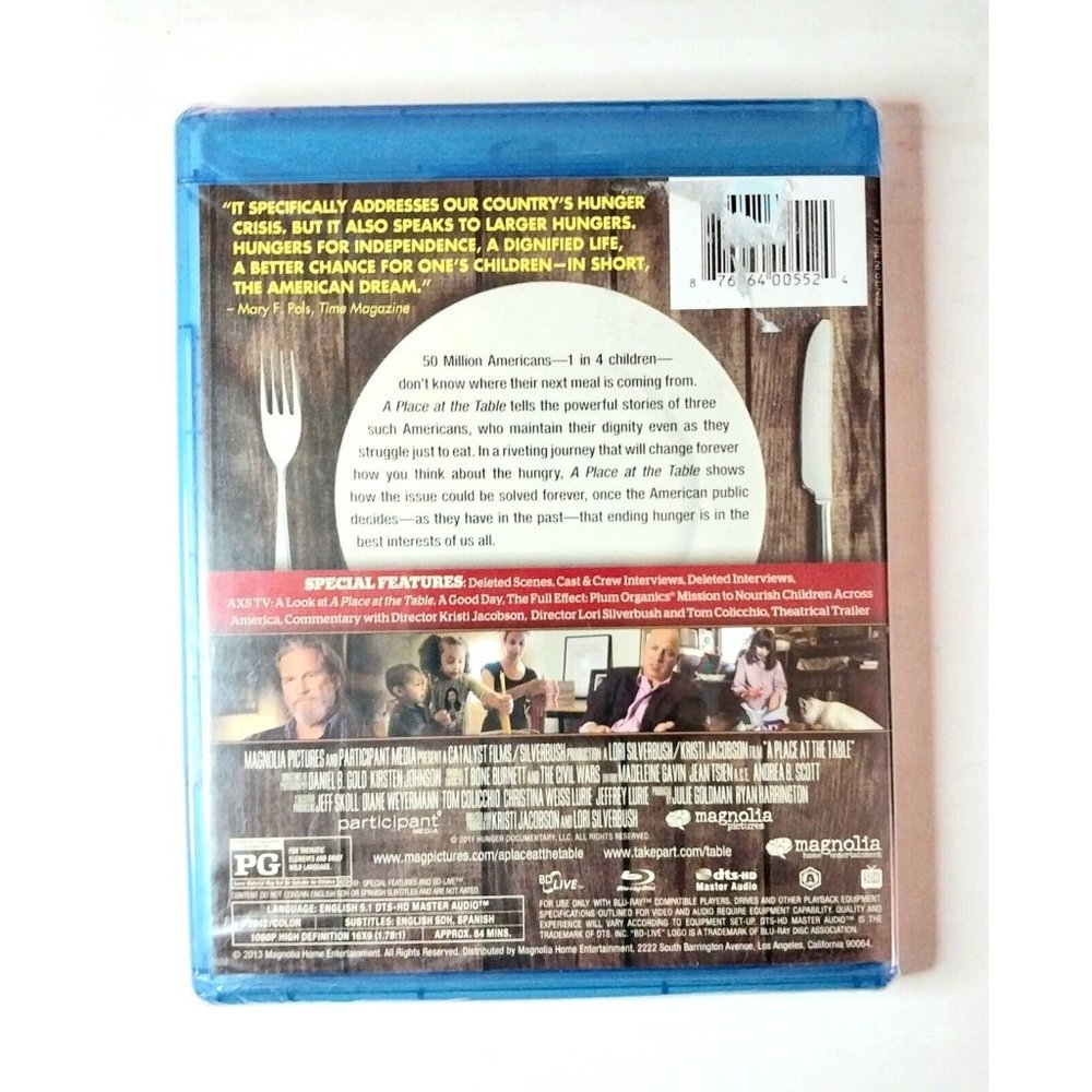 A Place at the Table Documentary Blu-ray 2012 - Picture 2 of 2